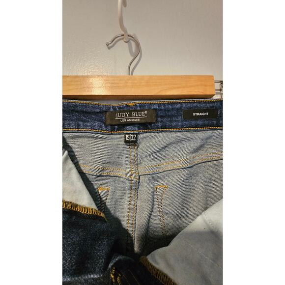Judy Blue High Waist  Straight Fit Women's Blue Jeans, Sz 15/32, Excellent cond - Picture 3 of 8